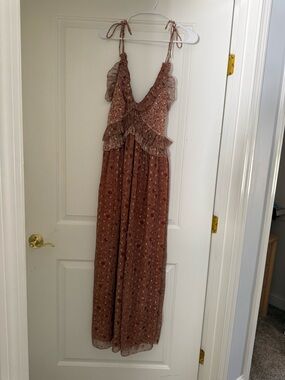 Tularosa Floral Ruffle Maxi Dress